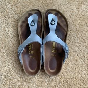 silver birkenstock’s